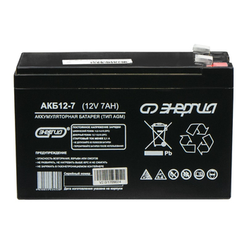Аккумулятор для ИБП Энергия АКБ 12-7 (тип AGM) - ИБП и АКБ - Аккумуляторы - Магазин электрооборудования для дома ТурбоВольт